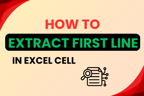 extract first line in excel