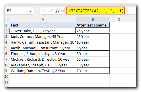 Excel TEXTAFTER function: retrieves text that appears after a specified character or word. 5 TextAfter_Function