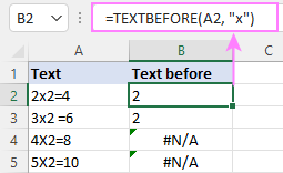 Excel TEXTBEFORE function - extract text before character (delimiter) 11 Excel TEXTBEFORE function - extract text before character (delimiter)