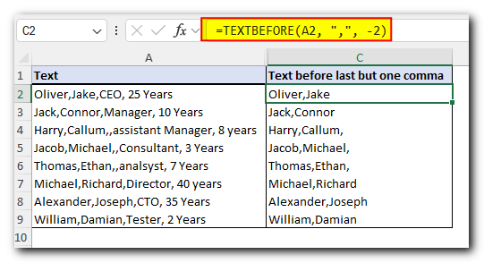 Excel TEXTBEFORE function - extract text before character (delimiter) 5 text that comes before the second