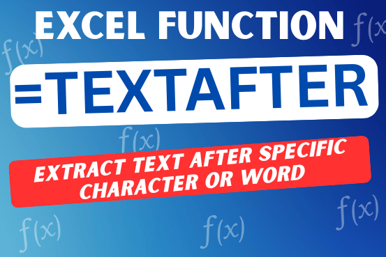 textafter function in excel